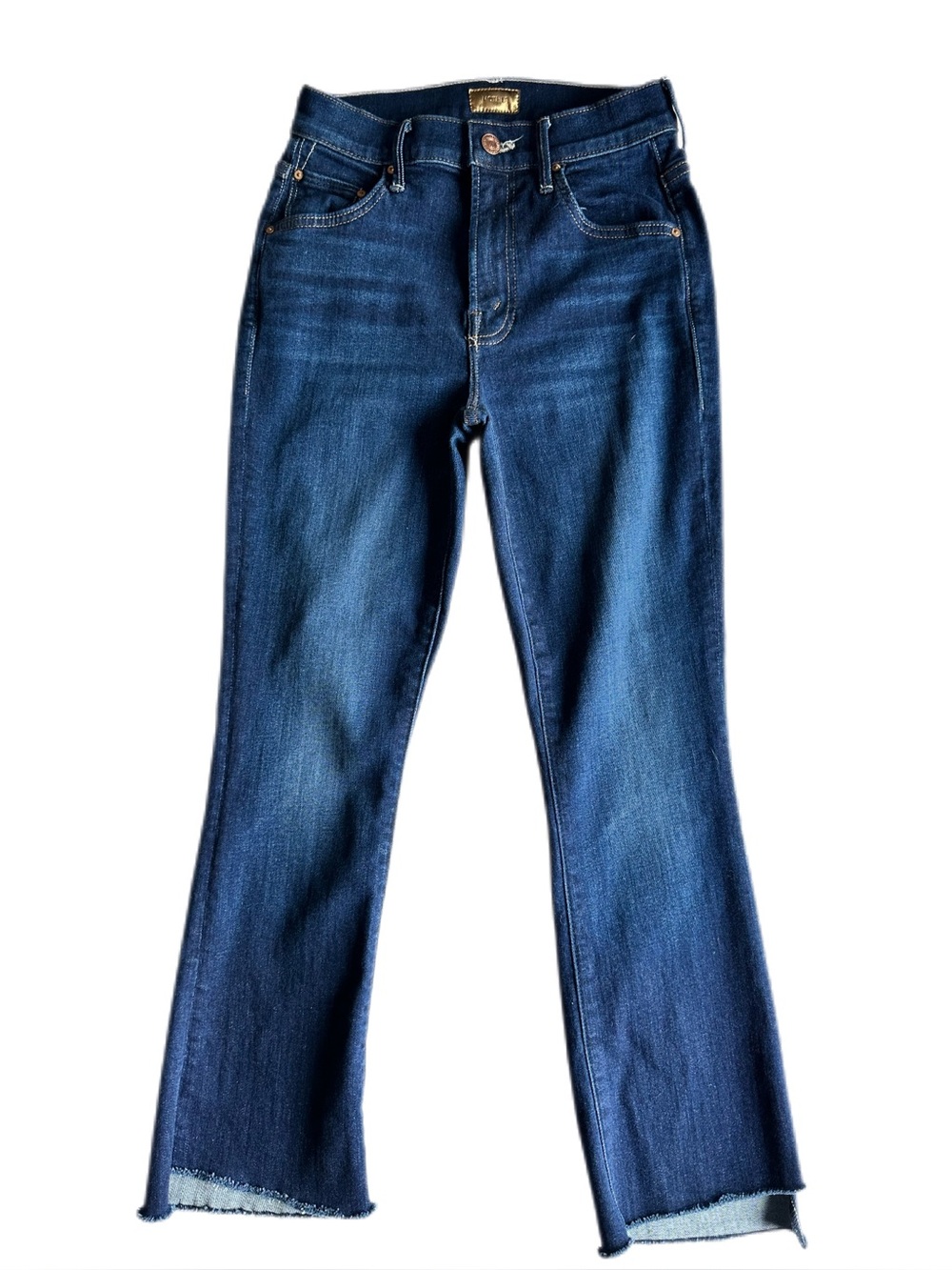 MOTHER Petite Lil’ Insider Crop Step Fray Jeans Off Limits Size 25